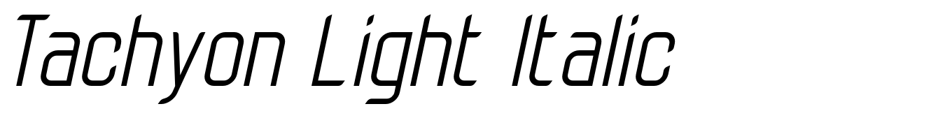 Tachyon Light Italic
